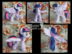 Size: 1024x766 | Tagged: safe, artist:allunakitsune, twilight sparkle, alicorn, pony, g4, irl, photo, plushie, solo, twilight sparkle (alicorn)