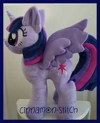 Size: 808x989 | Tagged: safe, artist:cinnamon-stitch, twilight sparkle, alicorn, pony, g4, irl, photo, plushie, solo, twilight sparkle (alicorn)