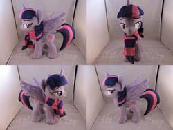 Size: 1597x1199 | Tagged: safe, artist:little-broy-peep, twilight sparkle, alicorn, pony, g4, clothes, irl, photo, plushie, scarf, solo, twilight sparkle (alicorn)