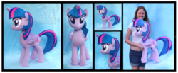 Size: 4266x1753 | Tagged: safe, artist:nazegoreng, twilight sparkle, alicorn, human, g4, irl, irl human, photo, plushie, solo, twilight sparkle (alicorn)