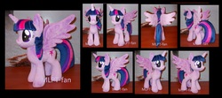 Size: 2280x1016 | Tagged: safe, artist:calusariac, twilight sparkle, alicorn, pony, g4, irl, photo, plushie, solo, twilight sparkle (alicorn)