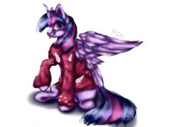 Size: 3500x2500 | Tagged: safe, artist:irissbliss, twilight sparkle, alicorn, pony, g4, clothes, female, high res, simple background, solo, sweater, tongue out, transparent background, twilight sparkle (alicorn)