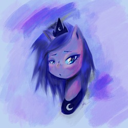Size: 2048x2048 | Tagged: safe, artist:killerfishy, princess luna, g4, :o, bust, female, high res, looking at you, open mouth, portrait, solo