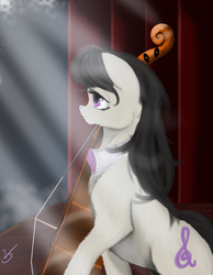 Size: 3998x5160 | Tagged: safe, artist:vinicius040598, octavia melody, g4, backwards cutie mark, cello, crepuscular rays, female, music, musical instrument, solo