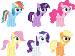 Size: 6000x4516 | Tagged: safe, artist:magister39, applejack, fluttershy, pinkie pie, rainbow dash, rarity, twilight sparkle, g4, absurd resolution, female, filly, filly applejack, filly fluttershy, filly pinkie pie, filly rainbow dash, filly rarity, filly twilight sparkle, mane six, teenager, younger