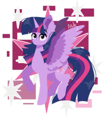 Size: 1000x1160 | Tagged: safe, artist:ayoarts, twilight sparkle, alicorn, pony, g4, cutie mark, female, lineless, solo, spread wings, twilight sparkle (alicorn)