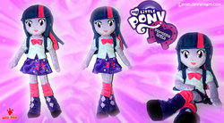 Size: 1024x565 | Tagged: safe, artist:lavim, twilight sparkle, equestria girls, g4, irl, photo, plushie, solo