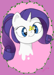 Size: 1600x2200 | Tagged: safe, artist:lemanda, rarity, butterfly, pony, g4, cute, female, insect on nose, ponytail, raribetes, solo, weapons-grade cute