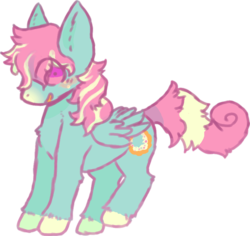 Size: 776x731 | Tagged: safe, artist:kittycreamer, oc, oc only, oc:frosted kiss, pegasus, pony, donut, food, solo
