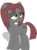 Size: 749x1024 | Tagged: safe, oc, oc only, oc:veronika, earth pony, pony, female, lidded eyes, mare, sad, shadow, simple background, solo, soviet, transparent background, vector