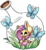 Size: 4919x5386 | Tagged: safe, artist:cutepencilcase, fluttershy, butterfly, g4, absurd resolution, bottle, chest fluff, cute, eyes closed, female, fluffy, grass, pony in a bottle, shyabetes, simple background, sitting, smiling, solo, transparent background