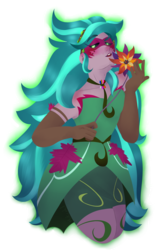 Size: 2761x4172 | Tagged: safe, artist:maikeehl, gaea everfree, gloriosa daisy, equestria girls, g4, my little pony equestria girls: legend of everfree, clothes, dress, female, flower, magical geodes, simple background, solo, transparent background