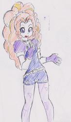 Size: 832x1424 | Tagged: safe, artist:elgatosabio, adagio dazzle, equestria girls, g4, female, simple background, solo, traditional art