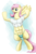 Size: 1600x2400 | Tagged: safe, artist:shit-tier, fluttershy, anthro, unguligrade anthro, g4, 1000 hours in ms paint, colored, female, flying, ms paint, muscles, muscleshy, solo