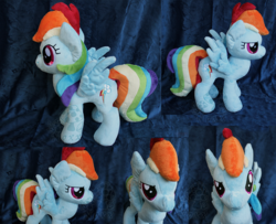 Size: 1000x812 | Tagged: safe, artist:noxxplush, rainbow dash, g4, irl, photo, plushie, solo