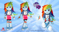 Size: 1024x565 | Tagged: safe, artist:lavim, rainbow dash, equestria girls, g4, irl, photo, plushie, solo