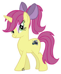 Size: 895x1079 | Tagged: safe, artist:blitzcaliber, apple bloom, scootaloo, sweetie belle, pony, unicorn, g4, cutie mark crusaders, female, fusion, fusion:sweetie belle, gabby gums, mare, simple background, solo, the ultimate cutie mark crusader, transparent background