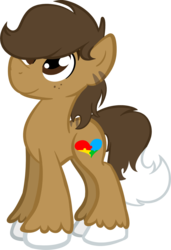 Size: 2117x3094 | Tagged: safe, artist:binkyt11, oc, oc only, oc:binky, earth pony, pony, freckles, high res, ponified, ponified oc, simple background, solo, stripes, transparent background, unshorn fetlocks