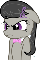 Size: 1434x2131 | Tagged: safe, artist:arifproject, octavia melody, earth pony, pony, g4, angry, arif's angry pone, cute, ears back, female, frown, glare, madorable, simple background, solo, transparent background, vector