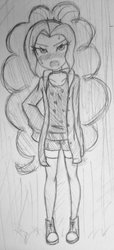 Size: 1024x2246 | Tagged: safe, artist:trainbang, adagio dazzle, equestria girls, g4, clothes, converse, female, shoes, sketch, solo, traditional art