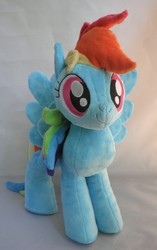 Size: 780x1245 | Tagged: safe, artist:pastelblueunicorn, rainbow dash, g4, irl, photo, plushie, solo