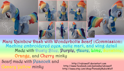 Size: 4200x2400 | Tagged: safe, artist:rubiowolf, rainbow dash, g4, clothes, irl, photo, plushie, scarf, solo