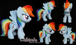 Size: 2727x1600 | Tagged: safe, artist:chibi-pets, rainbow dash, g4, irl, photo, plushie, solo