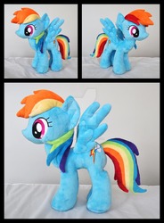 Size: 900x1226 | Tagged: safe, artist:lykaios-avery, rainbow dash, g4, irl, photo, plushie, solo