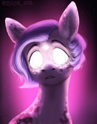 Size: 1400x1790 | Tagged: safe, artist:pessadie, oc, oc only, earth pony, pony, bust, earth pony oc, glowing eyes, portrait, solo