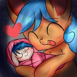 Size: 1000x1000 | Tagged: safe, oc, oc only, oc:文毛, pony, baby, baby pony, blanket burrito, heart, swaddling