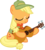 Size: 10580x11710 | Tagged: safe, artist:cyanlightning, applejack, g4, my little pony: friendship is magic, the mane attraction, .svg available, absurd resolution, female, guitar, hat, simple background, solo, transparent background, vector, younger