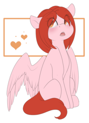 Size: 1280x1754 | Tagged: safe, artist:rue-willings, oc, oc only, oc:weathervane, pegasus, pony, blushing, solo