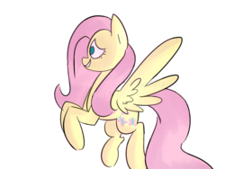 Size: 1600x1200 | Tagged: safe, artist:silverlight130, fluttershy, g4, female, flying, simple background, solo