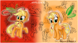 Size: 1280x707 | Tagged: safe, artist:vago-xd, applejack, earth pony, pony, fanfic:the fruits of their labors, g4, :o, :t, alcohol, alternate hairstyle, applejewel, bar, barstool, bathrobe, blushing, bucking, chewing, cider, clothes, cowboy hat, crying, cute, dress, eating, embarrassed, fanfic, fanfic art, female, fence, floppy ears, flower, flower in hair, fluffy, food, frown, glare, hat, hoof hold, jackabetes, jackletree, jumping, leaning, looking at you, monochrome, multeity, one eye closed, open mouth, prone, puddle, puffy cheeks, raised eyebrow, raised hoof, raised leg, running, saddle bag, simple background, sitting, skirt, smelly, smiling, solo, stetson, stool, sunglasses, swing, tennis racket, unamused, wall of tags, wavy mouth, wide eyes, wink