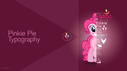 Size: 2560x1440 | Tagged: safe, artist:lainlycoris, artist:luckreza8, artist:sterlingsilver, artist:thundy-r, pinkie pie, g4, big smile, cutie mark, element of laughter, elements of harmony, female, looking at you, party cannon, quotes, solo, typography, vector, wallpaper