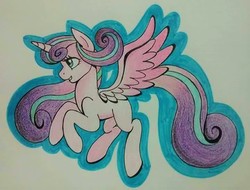 Size: 720x546 | Tagged: safe, artist:jack-pie, princess flurry heart, g4, colored, female, older, solo, traditional art