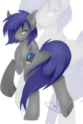 Size: 5504x8208 | Tagged: safe, artist:magicalgirlmayhem, oc, oc only, oc:dusk rhine, bat pony, pony, absurd resolution, commission, cute, looking at you, looking back, male, solo, stallion, zoom layer