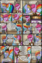 Size: 1280x1944 | Tagged: safe, artist:stuflox, berry punch, berryshine, rainbow blaze, rainbow dash, comic:the count of monte rainbow, the count of monte rainbow, g4, caderousse, clothes, comic, rainbow dantes, the count of monte cristo