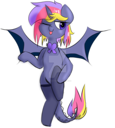 Size: 1024x1137 | Tagged: safe, artist:oreomonsterr, oc, oc only, alicorn, bat pony, pony, alicorn oc, fusion, simple background, transparent background, watermark