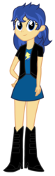 Size: 944x3004 | Tagged: dead source, safe, artist:drewmwhit, flash sentry, equestria girls, g4, boots, clothes, equestria guys, female, flare warden, high heel boots, looking at you, rule 63, simple background, skirt, smiling, solo, transparent background, vector