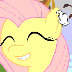 Size: 150x150 | Tagged: safe, artist:ewoudcponies, screencap, fluttershy, pegasus, pony, g4, animated, cute, ear scratch, eyes closed, female, game, gif, petting, shyabetes, simulator, smiling, solo