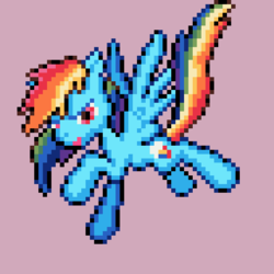 Size: 512x512 | Tagged: safe, artist:phonicb∞m, rainbow dash, g4, female, pixel art, pokémon, rom hack, solo