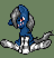 Size: 384x416 | Tagged: safe, artist:phonicb∞m, oc, oc only, clothes, pixel art, pokémon, rom hack, socks, solo, striped socks