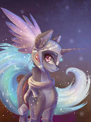 Size: 1200x1600 | Tagged: safe, artist:alina-sherl, oc, oc only, pony, unicorn, helmet, looking at you, smiling, solo