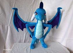 Size: 2048x1482 | Tagged: safe, artist:egalgay, princess ember, dragon, g4, dragon lord ember, dragon wings, dragoness, female, handmade, horns, irl, photo, plushie, solo, spread wings, wings