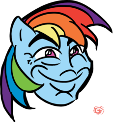 Size: 680x738 | Tagged: safe, rainbow dash, g4, faic, female, simple background, solo, transparent background