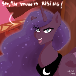 Size: 1000x1000 | Tagged: safe, artist:sailor-sheep, princess luna, the moon rises, g4, female, slit pupils, solo