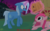 Size: 1280x800 | Tagged: source needed, useless source url, safe, artist:rdksi, pinkie pie, trixie, pony, unicorn, g4, candle, cleaver, halloween, jack-o-lantern, knife, pinkamena diane pie, pumpkin, trixie's wagon