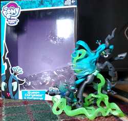 Size: 3119x2952 | Tagged: safe, queen chrysalis, changeling, g4, box, fan series, figure, guardians of harmony, high res, irl, photo, toy