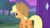 Size: 1100x618 | Tagged: safe, screencap, applejack, earth pony, pony, g4, the mane attraction, butt, female, freckles, looking back, mare, plot, solo